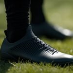 Cận cảnh giày đá bóng trên mặt cỏ minh họa bài phân tích sức hút Bundesliga so với Ngoại Hạng Anh